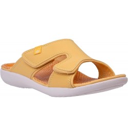 Women's Style Slide Sandal Yellow Snake $25.39 Sandals