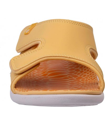 Women's Style Slide Sandal Yellow Snake $25.39 Sandals