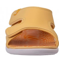 Women's Style Slide Sandal Yellow Snake $25.39 Sandals