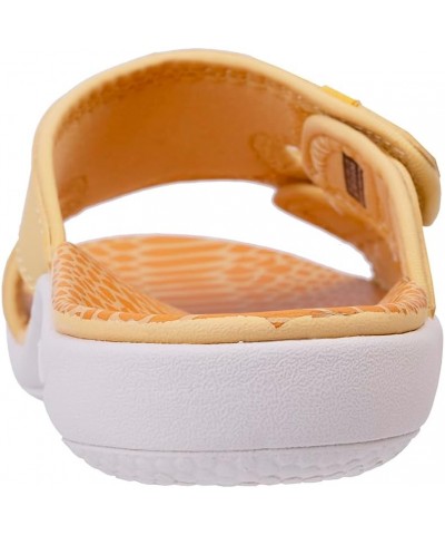 Women's Style Slide Sandal Yellow Snake $25.39 Sandals