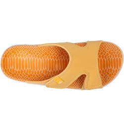 Women's Style Slide Sandal Yellow Snake $25.39 Sandals