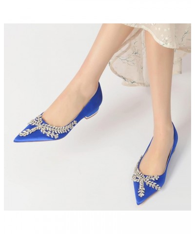 Women's Pointed Toe Pump Low Heels Bridal Dress Wedding Shoes Flats Champagne $30.14 Pumps