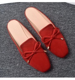 Women Slip on Loafers Women's New Suede Flat Shoes in Spring and Summer Bowknot Fashion Sandals Black/Blue/Red/Green (A01-Kha...