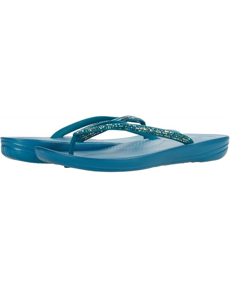 Women's Sparkle Flip-Flop M Sandal Sea Blue $19.58 Slippers