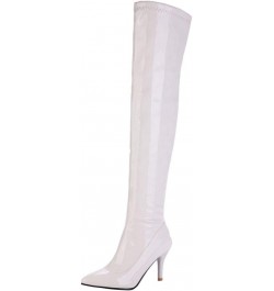 Women Fashion Stiletto Heels Long Boots 2white $25.12 Boots