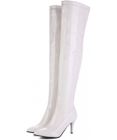 Women Fashion Stiletto Heels Long Boots 2white $25.12 Boots