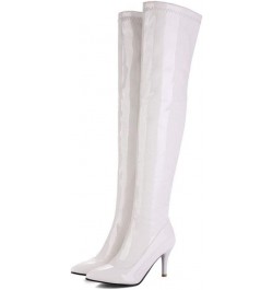 Women Fashion Stiletto Heels Long Boots 2white $25.12 Boots