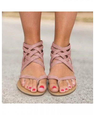 High Wedge Sandals for Women Flat Open Women's Toe Shoes Zipper Summer Sandals Fashion Breathable Beach Women's sandals Wedge...