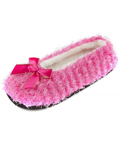 Women's Fashion Cozy Slippers Fuzzy Fuchsia $10.25 Slippers