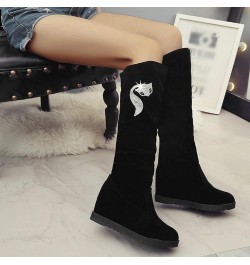 Cowboy Boots for Women Knee Boots Women's Chunky BootsPointy Zipper High Toe Side Boots for Women Low Heels Comfortable Black...