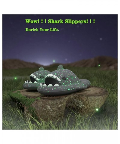 Luminous Shark Slippers Spooky Shark Slides Shark Cloud Slides Glow in the Dark Christmas Halloween Shark Slides 3D Cartoon S...