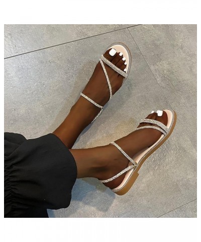 Nude Sandals Brown Sandals Women Flats For Women Flat Sandals For Women Flats Shoes Dressy Sandals Women Espadrilles F E-whit...