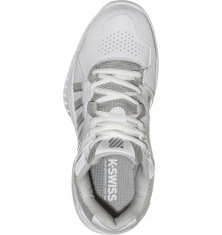 Women's Receiver V Tennis Shoe White Vapor Blue Silver $37.13 Athletic Shoes