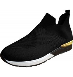 Women Sneakers Slip-On Walking Shoes Workout Sneakers for Women Slip-On Walking Shoes Black-b $16.32 Athletic Shoes