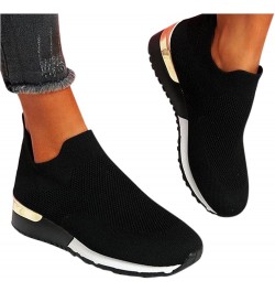 Women Sneakers Slip-On Walking Shoes Workout Sneakers for Women Slip-On Walking Shoes Black-b $16.32 Athletic Shoes