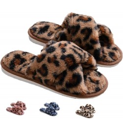 Women's Thick Bottom Slipper Cross Band Slippers Cozy Furry Fuzzy Slippers Open Toe Fluffy Indoor Shoes Outdoor Slip on Warm ...