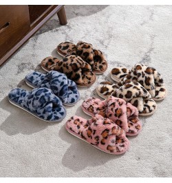 Women's Thick Bottom Slipper Cross Band Slippers Cozy Furry Fuzzy Slippers Open Toe Fluffy Indoor Shoes Outdoor Slip on Warm ...