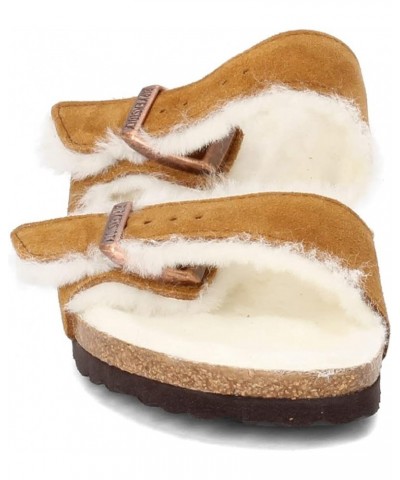 Women's Soft Footbed Arizona SFB Blu Oil LTR N Mink Shearling Suede $88.56 Sandals