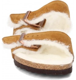 Women's Soft Footbed Arizona SFB Blu Oil LTR N Mink Shearling Suede $88.56 Sandals