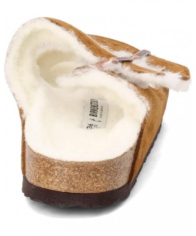 Women's Soft Footbed Arizona SFB Blu Oil LTR N Mink Shearling Suede $88.56 Sandals