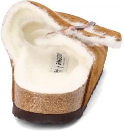 Women's Soft Footbed Arizona SFB Blu Oil LTR N Mink Shearling Suede $88.56 Sandals