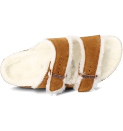 Women's Soft Footbed Arizona SFB Blu Oil LTR N Mink Shearling Suede $88.56 Sandals