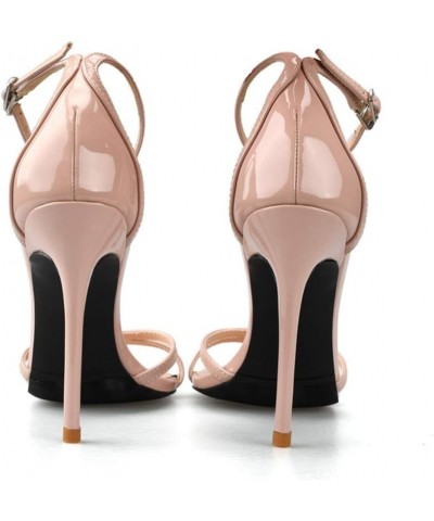 Fashion Sandals Women Thin High Heels Ankle Strap Summer Shoes Nude $26.45 Sandals