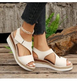 Grishay Shoes Womens, Women's Thick-Soled Buckle Wedge Sandals, Grishay Women's Ultra-Comfy Sandals White $16.82 Sandals