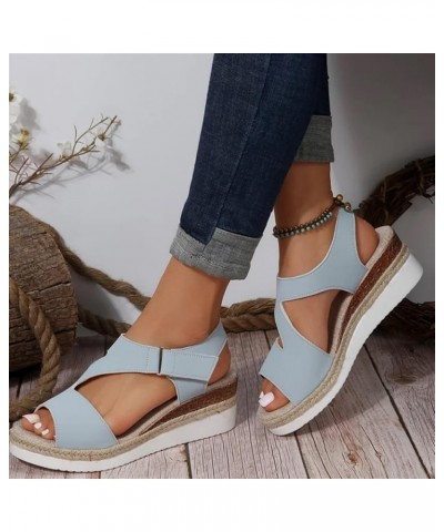 Grishay Shoes Womens, Women's Thick-Soled Buckle Wedge Sandals, Grishay Women's Ultra-Comfy Sandals White $16.82 Sandals