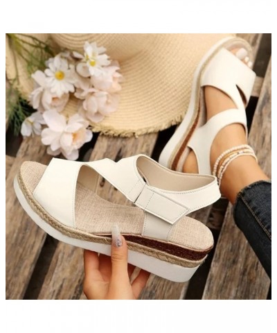 Grishay Shoes Womens, Women's Thick-Soled Buckle Wedge Sandals, Grishay Women's Ultra-Comfy Sandals White $16.82 Sandals