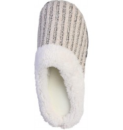 Women's House Slippers Knit Fleece Lined Cozy Clog House Shoes Cream $14.49 Slippers