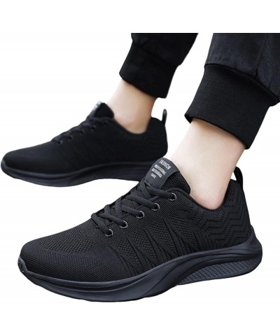 Men's Slip On Walking Shoes Fashion Lightweight Breathable Mesh Gym Tennis Comfortable Athletic Sneakers 2-black $16.96 Athle...