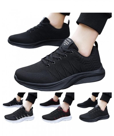 Men's Slip On Walking Shoes Fashion Lightweight Breathable Mesh Gym Tennis Comfortable Athletic Sneakers 2-black $16.96 Athle...