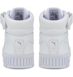 Women's Mid-Top Sneaker White White Silver $41.99 Fashion Sneakers