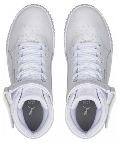 Women's Mid-Top Sneaker White White Silver $41.99 Fashion Sneakers