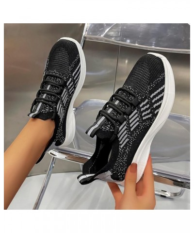 Walking Shoes for Women Wide Width Trainers Mesh Casual Zapatos Para Correr De Mujer Womens White Sneakers Z 15-black $11.86 ...