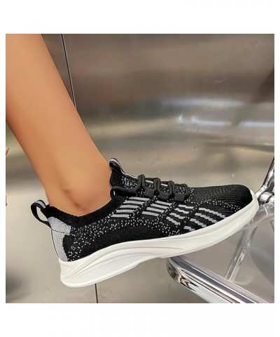 Walking Shoes for Women Wide Width Trainers Mesh Casual Zapatos Para Correr De Mujer Womens White Sneakers Z 15-black $11.86 ...