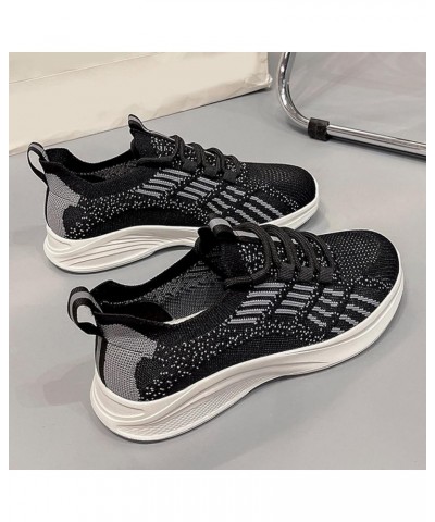 Walking Shoes for Women Wide Width Trainers Mesh Casual Zapatos Para Correr De Mujer Womens White Sneakers Z 15-black $11.86 ...