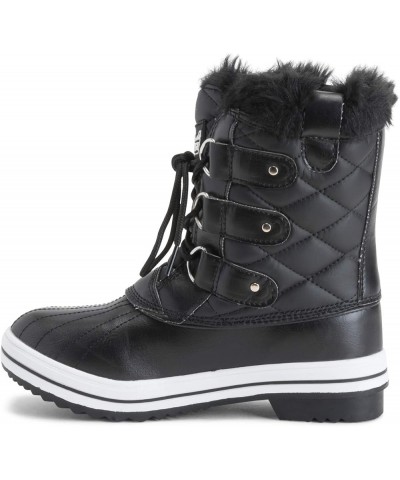 Products Womens Snow Boot Quilted Short Winter Snow Rain Warm Waterproof Boots Black Leather $26.99 Outdoor Shoes