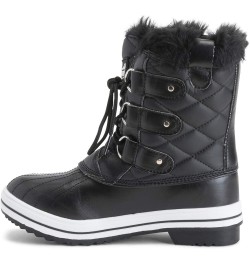 Products Womens Snow Boot Quilted Short Winter Snow Rain Warm Waterproof Boots Black Leather $26.99 Outdoor Shoes