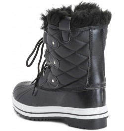 Products Womens Snow Boot Quilted Short Winter Snow Rain Warm Waterproof Boots Black Leather $26.99 Outdoor Shoes