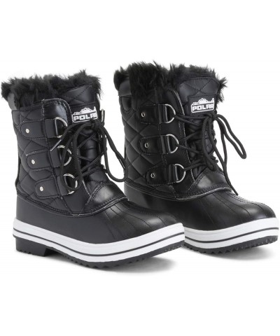 Products Womens Snow Boot Quilted Short Winter Snow Rain Warm Waterproof Boots Black Leather $26.99 Outdoor Shoes