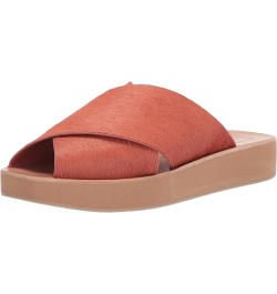 Women's Poira Slide Sandal Rust Calf Hair $29.03 Sandals