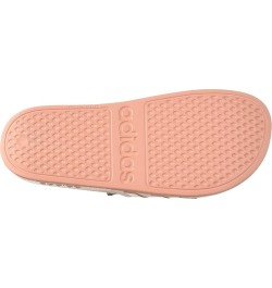 Men's Adilette Aqua Slides Dust Pink/White/Dust Pink $13.57 Athletic Shoes