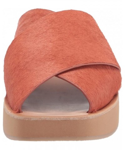 Women's Poira Slide Sandal Rust Calf Hair $29.03 Sandals