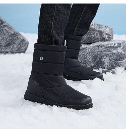 Boots for Women Fashion Flock Winter Fur Lined Insulated Warm Womens Boots Mid-Calf Fleece Furry Soft Cozy Boots Z4 Black $22...