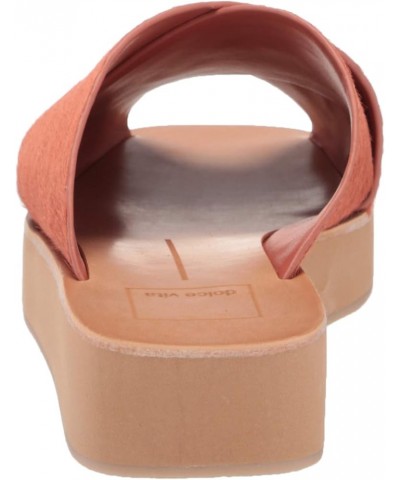 Women's Poira Slide Sandal Rust Calf Hair $29.03 Sandals