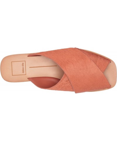 Women's Poira Slide Sandal Rust Calf Hair $29.03 Sandals