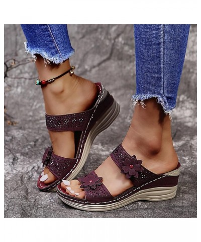 espadrille sandal platform, Women's Fashion Summer Solid Peep Toe Casual Wedge Platform Shoes Sandals A01 Wine $11.53 Sandals