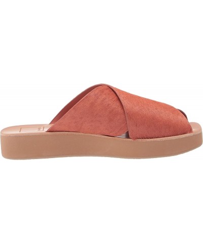 Women's Poira Slide Sandal Rust Calf Hair $29.03 Sandals